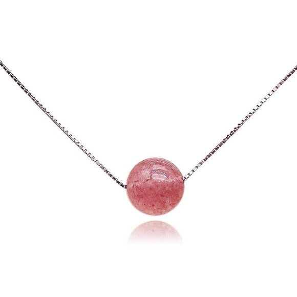 Crystal Pendant Necklace 925 Sterling Silver Chain Necklace Adjustable Healing C - Picture 1 of 8